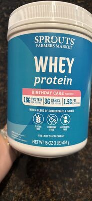 Whey protein Birthday Cake flavored