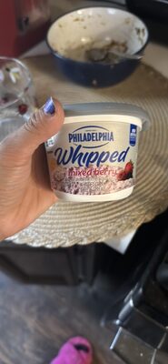 Whipped mixed berry cream cheese spread