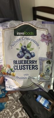 White Chocolate Blueberry Clusters with Protein Crisps