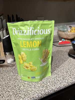 White Chocolaty Drizzled Lemon Kettle Corn