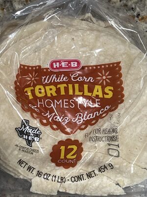 White corn tortillas homestyle
