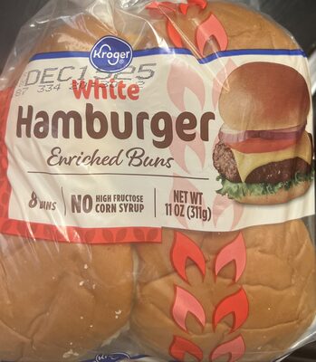 White hamburger buns