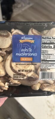 white mushrooms sliced