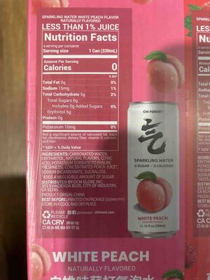 White Peach Sparkling Water