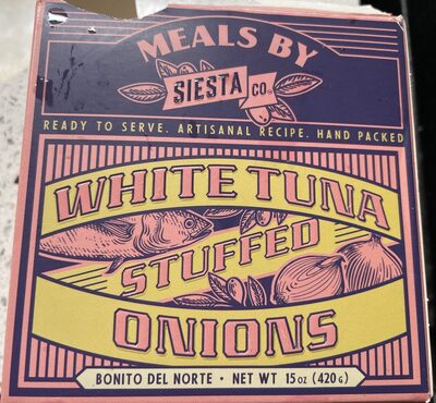 White tuna stuffed onions