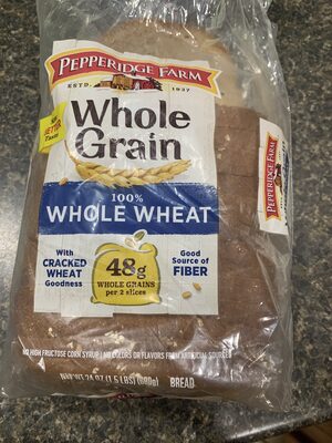 Whole Grain 100% Whole Wheat Bread