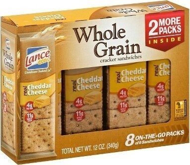 Whole grain cheddar cheese crackers