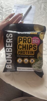 Whole Grain Protein Chips With «Sour cream and herbs» Flavour, Bombbar™