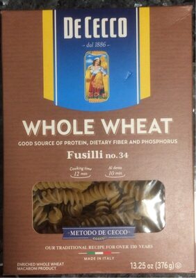 Whole Wheat FUSILLI