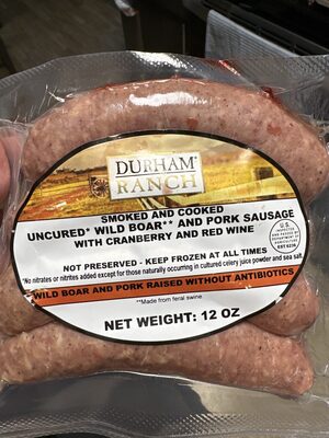 Wild Boar And Pork Sausage With Cranberry And Red Wine