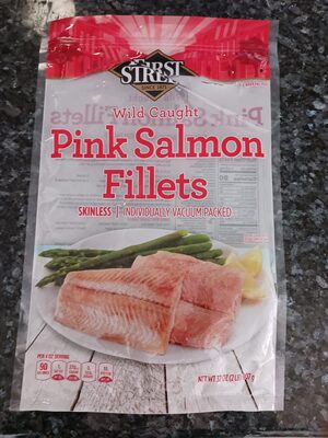 Wild caught pacific skinless salmon fillets, salmon