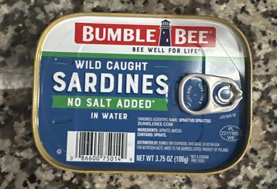 Wild Caught Sardines No Salt Added