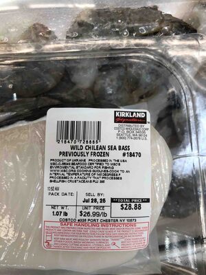 Wild Chilean Sea Bass Previously Frozen