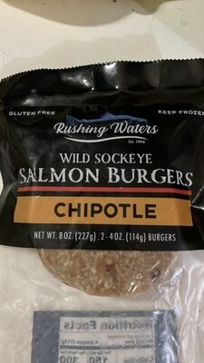 Wild Sockeye Salmon Burgers Chipotle