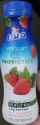 Wild strawberry yogurt smoothie with probiotics