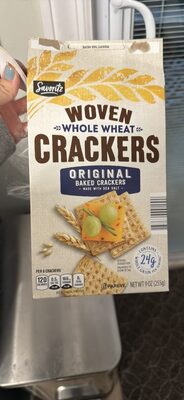 Woven Whole Wheat Crackers Original Baked Crackers