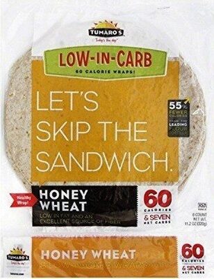 Wraps low-in-carb honey wheat