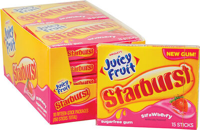 Wrigley's starburst sugarfree gum strawberry