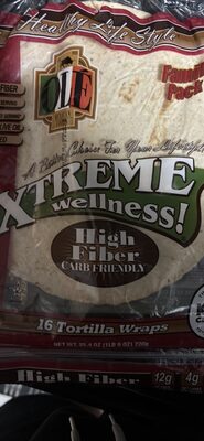 Xtreme Wellness High Fiber Carb Friendly Tortilla Wraps