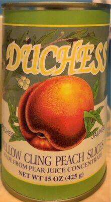 Yellow cling peach slices