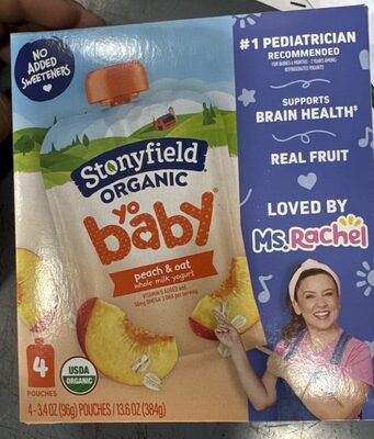 yoBaby peach & oat whole milk yogurt