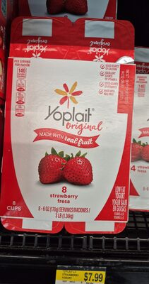 Yoplait Original Strawberry Low Fat Yogurt 8 Count
