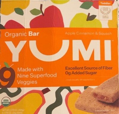 Yumi Organic Bar - Apple Cinnamon & Squash