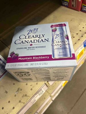 Zero Sugar Clearly Canadian Sparkling Water Beverage Mountain Blackberry