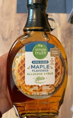 Zero sugar maple flavored allulose syrup keto friendly