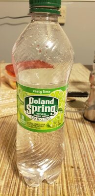 Zesty lime natural spring water, zesty lime