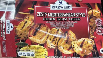 Zesty Mediterranean Style Chicken Breast Kabobs