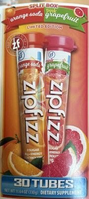 Zipfizz Orange Soda & Pink Grapefruit