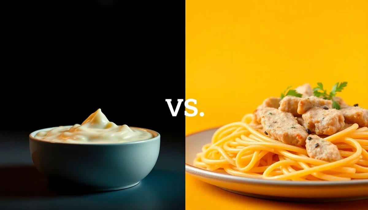 Alfredo Sauce vs Chicken Flavored Fettuccine