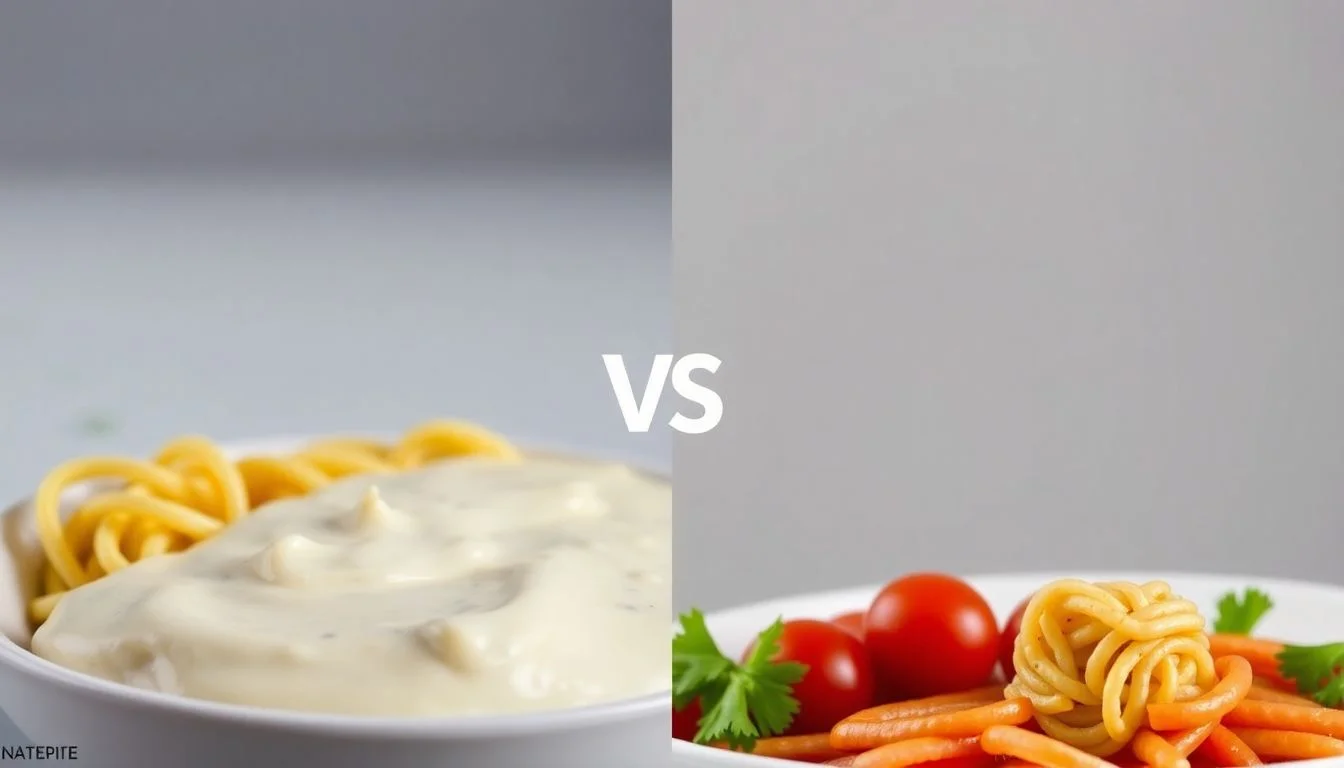 Alfredo with Roasted Garlic vs Olive Garden Signature Italian Dressing