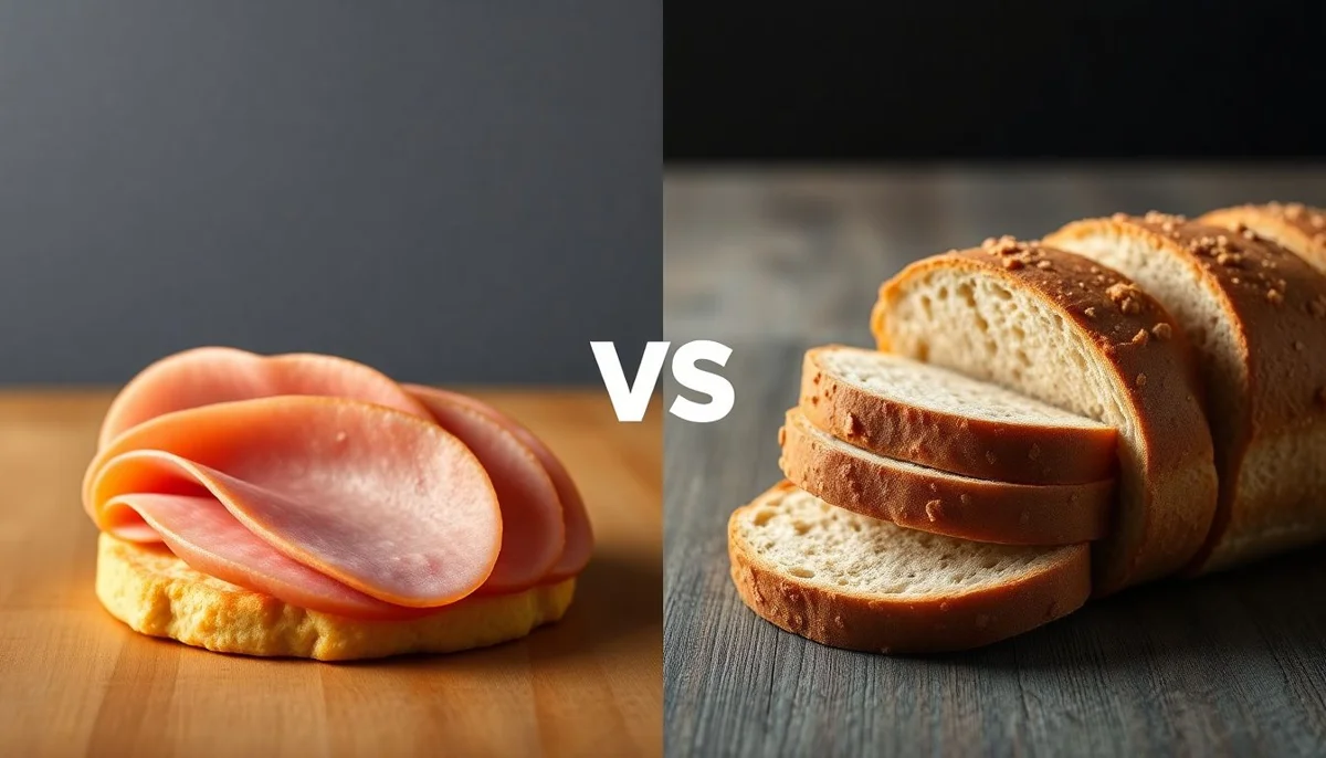 Biscuit Ham Slices vs Wheat Sliced Bread