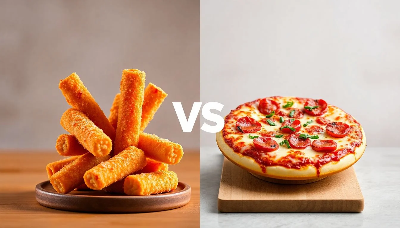 Breaded Mozzarella Sticks vs Pizza Blend