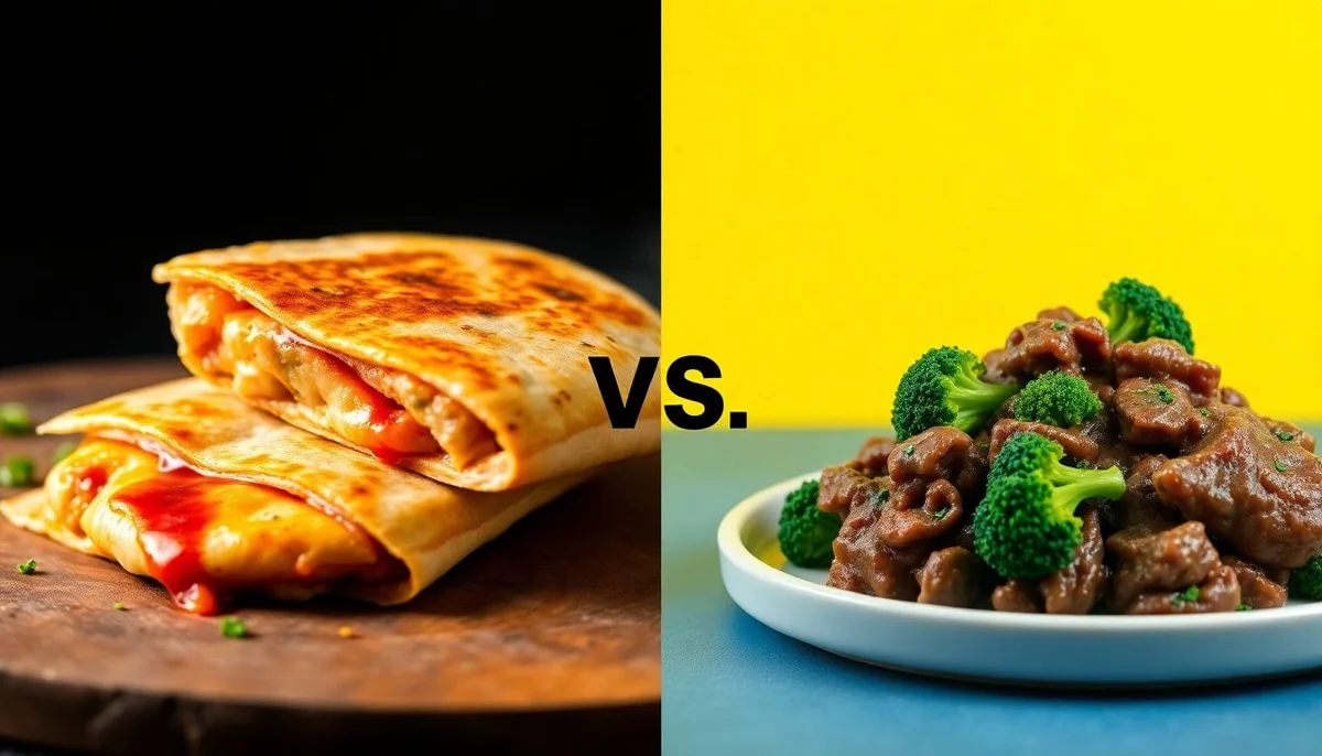 Quesadilla vs Beef & Broccoli