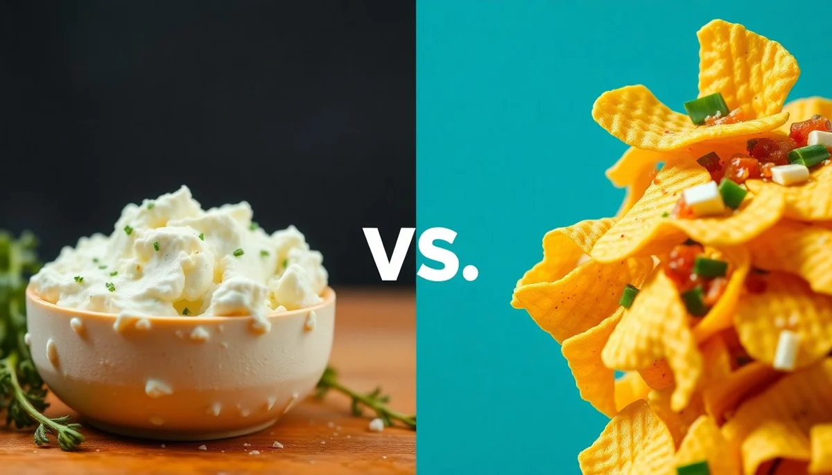 Chive Cottage Cheese vs Protein Chips