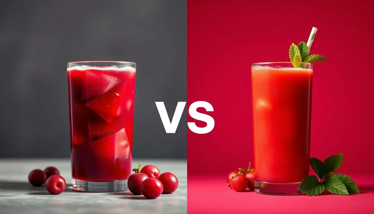 Cranberry Apple Juice vs Healthy Balance Cocktail