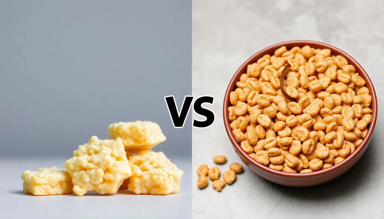 Crisped Rice Cereal Treats vs Peanut Butter Protein Cereal