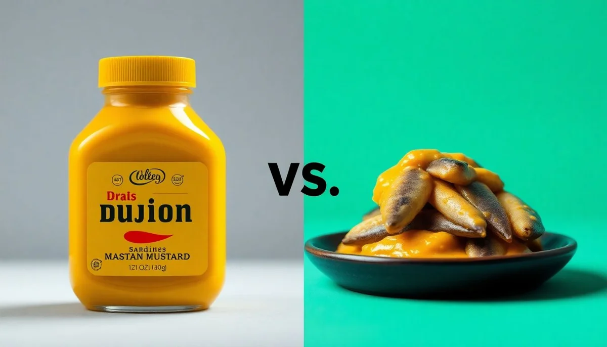 Dijon Mustard vs Sardines in Mustard Sauce