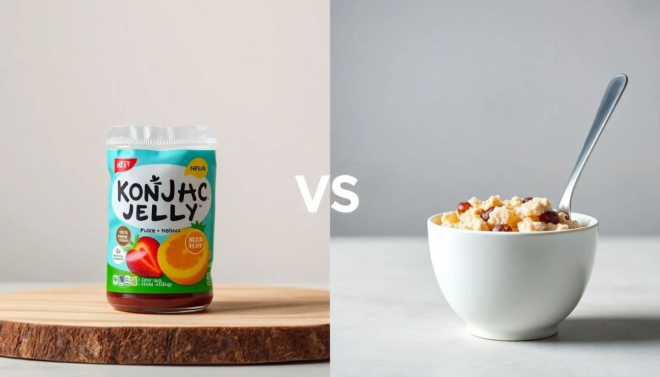 DRINKABLE KONJAC JELLY vs Oatmeal Power Cup Maple & Brown Sugar