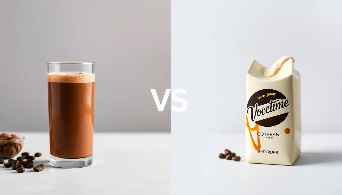 Drinking Cacao vs White Chocolate Coffee Creamer