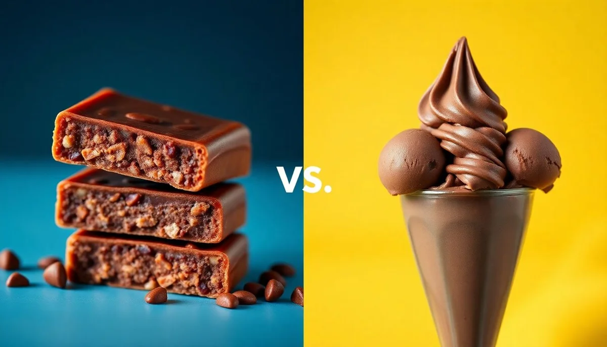 Endulge Bars vs. Chocolate Fudge Ice Cream