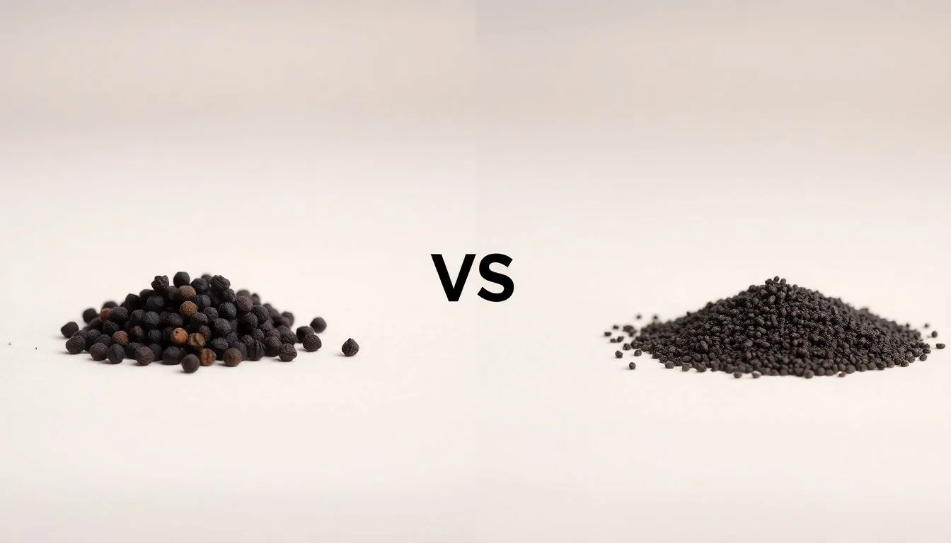 Ground Black Pepper vs Coarse Ground Black Pepper