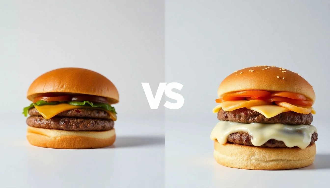 Hamburger Buns vs HEARTY WHITE Bigger Bolder Burgers