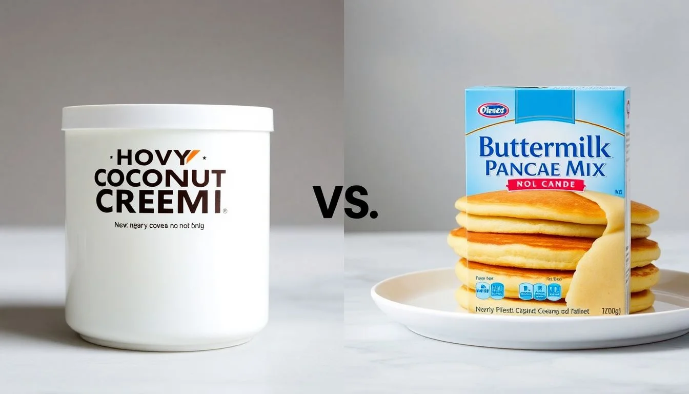 Heavy Coconut Cream vs Buttermilk Complete Pancake Mix