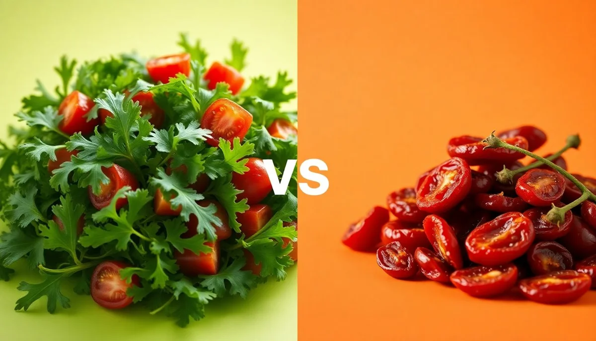 Salad Kit vs Sun Dried Tomatoes Comparison