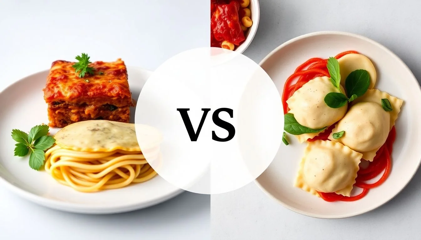 Mexican Lasagna vs Spinach & Ricotta Ravioli