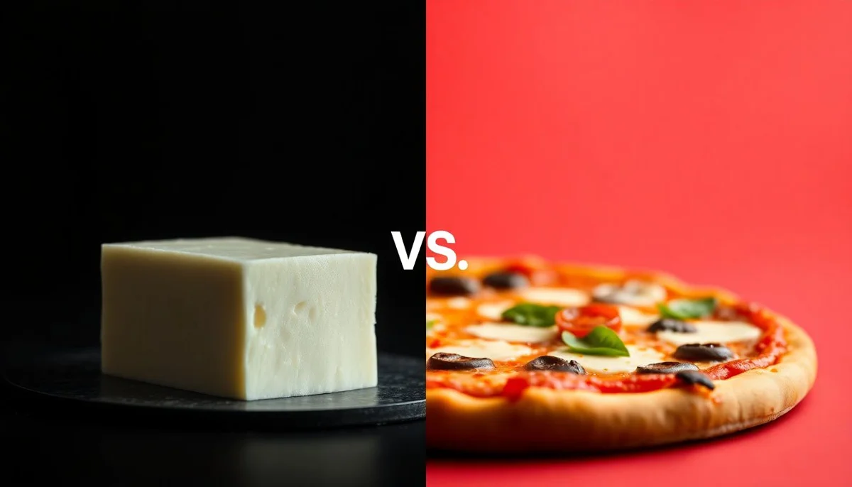 Mozzarella Cheese vs Pizza Comparison